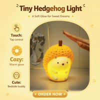 Lampe LED tactile d'aromathérapie pour enfants, mini lampe en silicone, vente en gros, mignonne, petite, colorée, personnalisable, veilleuse à effleurer