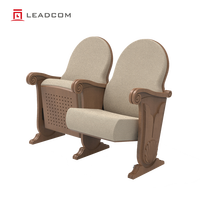 Chaise d'auditorium en tissu LEADCOM LS-625B pour théâtre traditionnel, église, spectacles et usage commercial