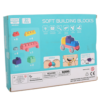 Juego de bloques de construcción de grandes y pequeñas partículas de 20 piezas, modelo de juguete para niños de plástico hirviendo para rango de edad de 5 a 7 años