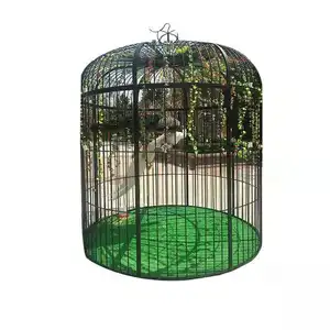 Outdoor large giant bird cage decorated peacock bird cage