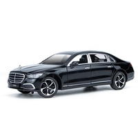 Voiture miniature en métal à l'échelle 1:24, modèle S400L BENZ, avec fonction de recul, lumières et musique, pour garçons