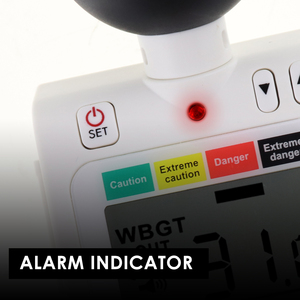 Medidor Portátil del Índice de Calor WBGT, Monitor Digital del Estrés por Calor con Bola Negra de ABS y Correa para el Brazo, para Pruebas de Seguridad en Trabajos al Aire Libre - Product Image 5
