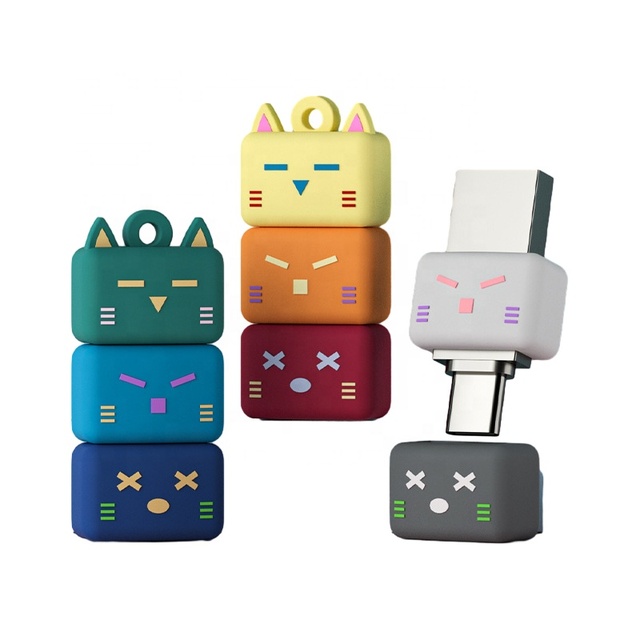 Factory Custom Design DR Brand Promotional Silicone Customized Shape USB Flash Drive Silk Screen Printing Contemporary Style USB