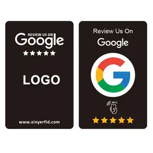Collegamento commerciale programmabile pop-up scheda di tocco rfid 213 nfc google review card google play carta regalo personalizzata