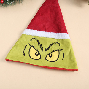 Gorro de Navidad con Expresión Divertida de Dibujos Animados, Material de Poliéster, Estilo Europeo Americano, Disfraz Navideño para Adultos y Niños, para Fotos - Product Image 3