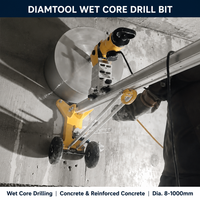 Baril de forage diamanté à longueur étendue de 450 mm avec connexion 1-1/4"-7 pour la maçonnerie et le béton