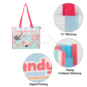 Bolsa de compras de Pp laminada personalizada, bolso de mano de polipropileno de tela no tejida, nuevo diseño, 2023 - Product Image 3