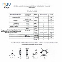 Modelo de Estructura Molecular Orgánica Química con Bolas y Barras, Material Didáctico para Estudiantes de Secundaria, Equipo de ADN