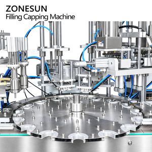 ZONESUN Aceite esencial Gotas para los ojos Vial Pasta líquida Botellas pequeñas para apretar Rotary 4 en 1 Máquina automática de llenado y tapado de jugo - Product Image 2
