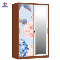 Lemari Pakaian 3 Pintu & Lemari Pakaian Baja Modern dengan Organizer Penyimpanan Pakaian - Desain Aman, Sempurna untuk Rumah Keluarga & Kamar Tamu