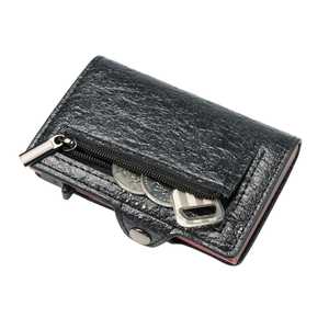 CASEKEY New Fashion Customized LOGO Men Automatic <b>Wallet</b> Card Case Credit Card Anti Theft Slim Pop Out Card <b>Holder</b> - Product Image 3