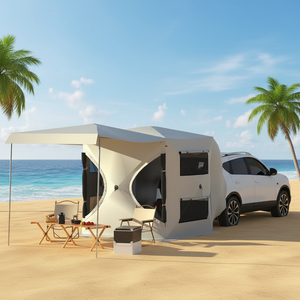 <span class=keywords><strong>Auvent</strong></span> de camping automatique multifonctionnel pour le côté arrière de la voiture, pour les SUV, les camions, les fourgonnettes, installation facile, abri imperméable - Product Image 1