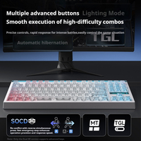Teclado Mecánico Langtu T87 con Estructura de Junta de 7 Capas, Ritmo Musical, Teclas Avanzadas, Retroiluminación RGB, Tres Modos