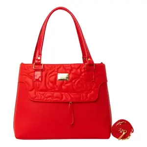 Sac à main en cuir rouge pour femme Fana Amelia M3737 avec fermeture à rabat matelassé pour usage quotidien - Product Image 1