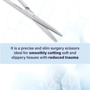 Ensemble de ciseaux de dissection Metzenbaum de 7 pouces, pointe droite et courbée, en acier inoxydable chirurgical, fournisseur en gros - Product Image 4
