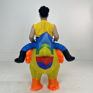 Venta caliente Ride Rooster Mascot disfraces inflables para adultos vestido Animal pollo Cosplay <span class=keywords><strong>disfraz</strong></span> - Product Image 3