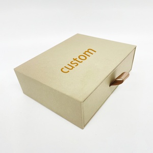 Cajas Deslizables/Extraíbles de Cartón Kraft Reutilizables, Biodegradables y Ecológicas con Logotipo Personalizado y Asa de Cinta - Product Image 1