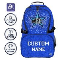 Sac à dos de cheerleading personnalisé avec paillettes, logo d'équipe en strass, nom brodé, sac de danse personnalisé pour filles