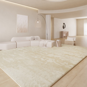 Tapis de sol rectangulaire minimaliste Jinrui Home Textiles en fausse fourrure de mouton épaisse et rembourrée pour salon et chambre à coucher, rayé et uni - Product Image 4