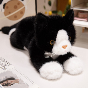 Peluche de Gato Acostado Realista <span class=keywords><strong>con</strong></span> Diversos Patrones a Rayas, Características Vívidas y Adorables, Decoración Perfecta y Regalo Ideal para Amantes de los Gatos - Product Image 5