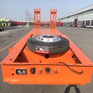Remolques de Plataforma Baja de 3 Ejes, Remolque para Camión, Transporte de Equipo Pesado, Semirremolque, Remolque de Plataforma Baja - Product Image 3