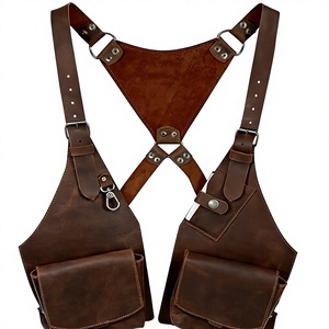 Sac à bandoulière tactique FAZMAX Oxford unisexe, sac à dos à bandoulière, doublure en cuir véritable, fermeture éclair, sangle détachable - Product Image 1