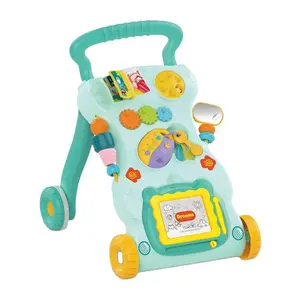 EPT Mainan Kereta Bayi Anak-anak 4 Dalam 1, Mainan Troli Bayi Walker Multifungsi, Asisten Jalan Bayi Anak-anak