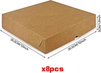 Boîtes à pizza en papier kraft de haute qualité APP 12x12x1,9 pouces pour pizzas maison, gâteaux, biscuits et travaux manuels