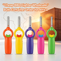 Allumeur de barbecue multicolore Dongyi en gros, briquet à gaz polyvalent, certificats complets pour les importateurs et distributeurs africains