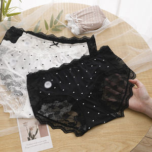 Женские трусики больших размеров, французские, сексуальные, соблазнительные, кружевные, дышащие, полупрозрачные, с бантом, с эффектом подтяжки ягодиц - Product Image 3