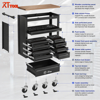 Chariot d'atelier RT TOOL, armoire à outils roulante avec 12 tiroirs, 11 tiroirs sont garnis d'un ensemble d'outils de 364 pièces