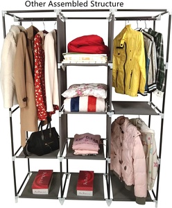 Wardrobe Cloth Wardrobe Fabric Cloth Wardrobe Simple Practical Wardrobe Fashion Style Non-woven Fabric Cabinet Easy Assemble Portable Folding Cloth Wardrobe