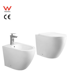 Venta al por mayor de artículos sanitarios baratos de cerámica para baño, inodoro de pie y bidé para <span class=keywords><strong>mujer</strong></span>, juego de inodoro trasero a la pared - Product Image 4