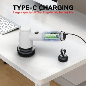 Nuova Lucidatrice Rotativa Elettrica <span class=keywords><strong>per</strong></span> Auto Senza Fili con Spazzole <span class=keywords><strong>per</strong></span> Pulizia, 3 Velocità Regolabili, <span class=keywords><strong>Spazzola</strong></span> in ABS e <span class=keywords><strong>Acciaio</strong></span> Inossidabile - Product Image 4