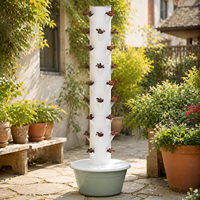 Système de tour de jardinage vertical sans terre à 9 niveaux, jardinière intérieure haute densité pour jardin potager urbain à domicile