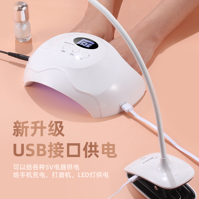 Двойная УФ светодиодная лампа для ногтей, портативная Светодиодная лампа для ногтей с USB-кабелем, домашняя Сушилка для ногтей для женщин, Гель-лак