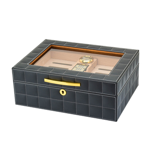 Caja Humidificadora Clásica <span class=keywords><strong>de</strong></span> Madera Esmerilada con Cerradura, Precio Bajo al por Mayor, Caja Portátil para Exhibición <span class=keywords><strong>de</strong></span> Cigarros - Product Image 4