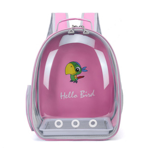 Bolsa para pájaros, bolsa para loros, mochila para salir, jaula transparente para pájaros, porosa, transpirable, almacenamiento portátil, avión, piel de tigre Fénix negro - Product Image 6