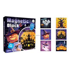 Bloques de construcción magnéticos para niños, juego educativo Montessori, para Halloween - Product Image 3