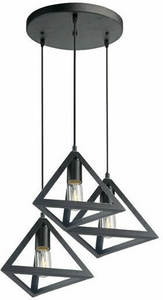 Lampe suspendue noire en forme de <span class=keywords><strong>cage</strong></span> métallique, design créatif moderne, luminaire décoratif d'intérieur, idéal pour une salle à manger ou une boutique - Product Image 3