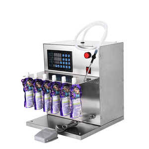 Semi Automatic Magnetic <b>Pump</b> 6 Heads Beverage Spout Pouch Bag Single Head Upright Bag Liquid Filling Machine - Product Image 3