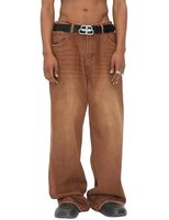 Jean Baggy Personnalisé Coupe Ample Jambe Large avec Poches en Coton Doux – Confort Décontracté, Athlétique, Streetwear Vintage, Chaud et Confortable pour le Quotidien