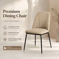 Chaise de salle à manger moderne de luxe rembourrée sans accoudoirs, dossier plissé, confortable, design, pour hôtel commercial et restaurant