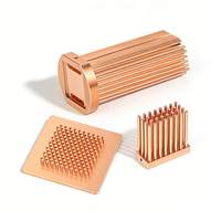 Dissipateur thermique aluminium à aiguilles anodisé noir sur mesure - 80/90/100/133mm - éclairage LED