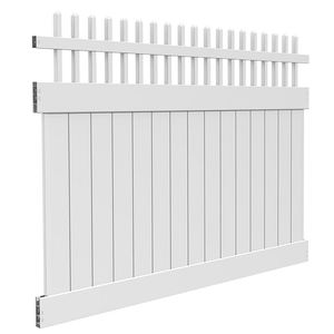 Clôture de jardin en vinyle blanc <span class=keywords><strong>Fentech</strong></span>, 6 pi de haut x 8 pi de large, avec sommet en piquets, pour la vente - Product Image 6
