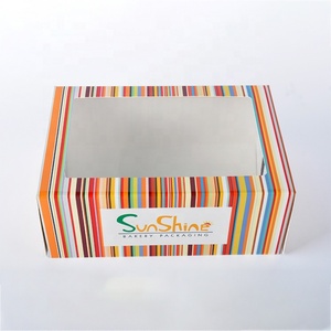 Rainbow One-Piece <b>Folding</b> Paper <b>Box</b> for Cakes Premium Material for Display and <b>Storage</b> Cake <b>Box</b> - Product Image 6