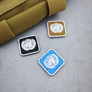 Liên minh cờ màu xanh vải <span class=keywords><strong>PVC</strong></span> cao su mềm vá Áo khoác phụ kiện - Product Image 2