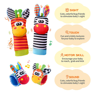 Juguetes Sensoriales Suaves de Alta Calidad con Certificación CE, Calcetines con Sonajero y Sonajeros de Muñeca para Bebés de 0 <span class=keywords><strong>a</strong></span> 6 Meses, Regalos - Product Image 5