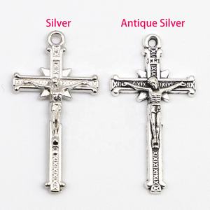 1,4 pulgadas católico INRI <span class=keywords><strong>Rosario</strong></span> <span class=keywords><strong>crucifijo</strong></span> Cruz religiosa cristiana aleación joyería <span class=keywords><strong>para</strong></span> regalo - Product Image 5