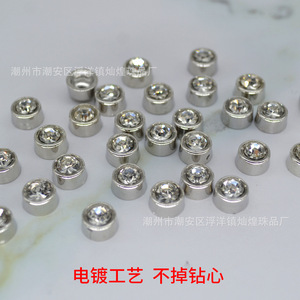 Rhinestone Setting Beads 6mm 8mm 10mm Round Pointback <b>White</b> K Scattered Beads For Jewelry Making - Product Image 2